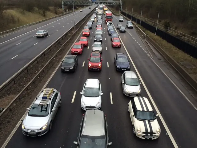 Tailbacks on the M6