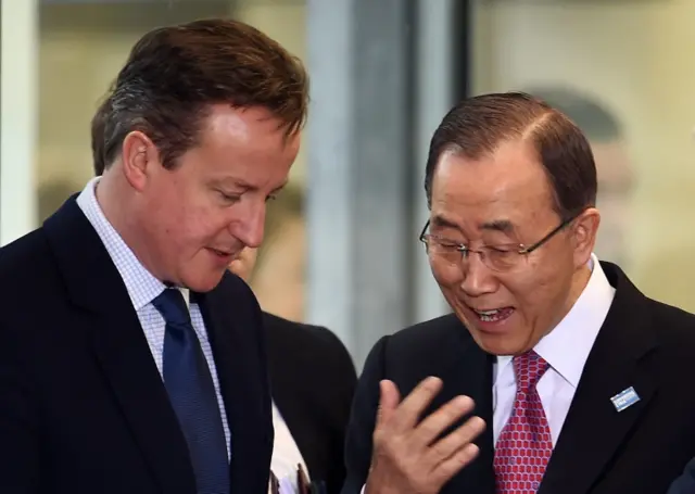 David Cameron and Ban Ki-moon