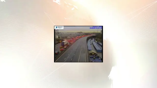 M6 crash seen from a Highways Agency camera