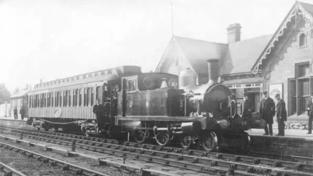 Push-pull train at Wirksworth station c. 1906