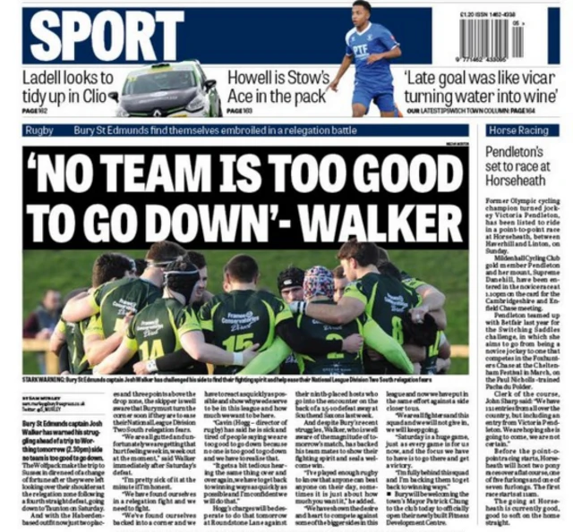 Bury Free Press back page