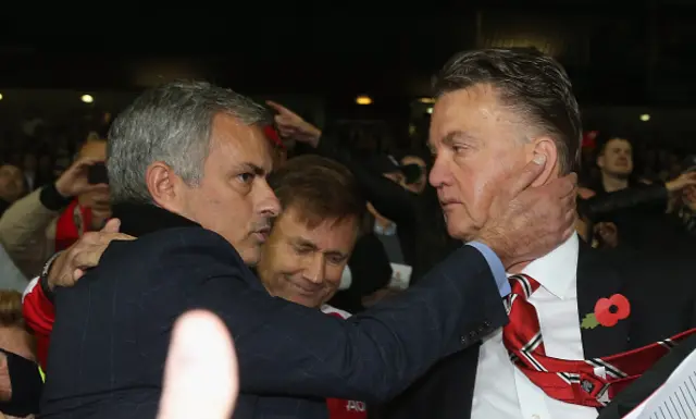 Jose Mourinho (left) and Louis van Gaal