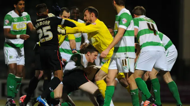 Yeovil Carlisle brawl