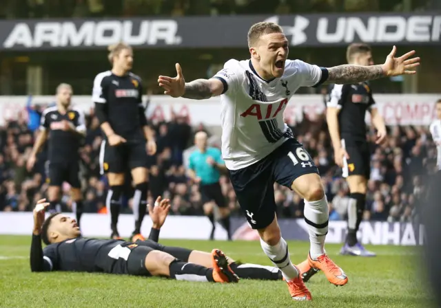 Kieran Trippier celebrates