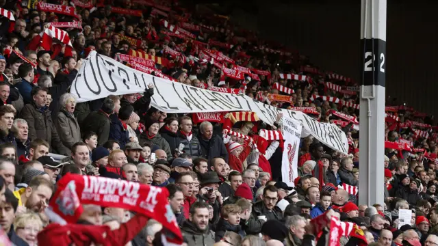 Liverpool fans protest