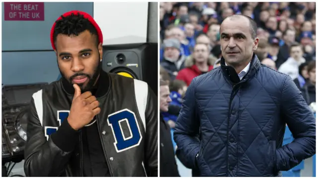 Jason Derulo (left) and Roberto Martinez