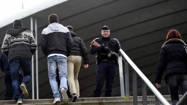 Police at the Stade de France