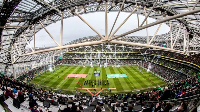 A general view of the Aviva stadium