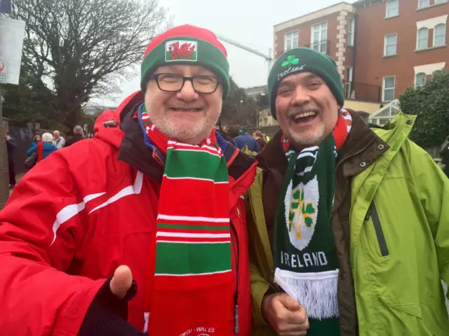 Wales and Ireland fans