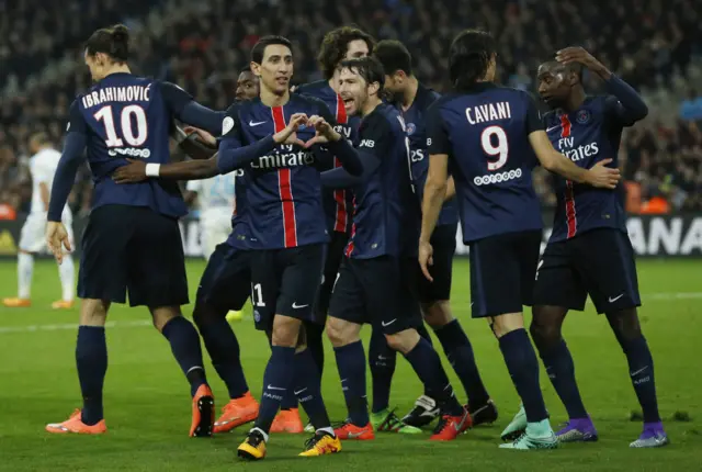 Paris Saint Germain celebrates