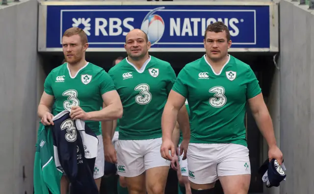 ireland walk out at the Aviva