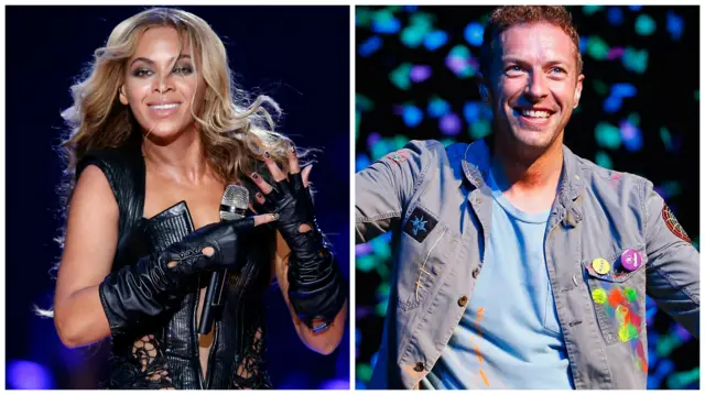 Beyonce and Chris Martin