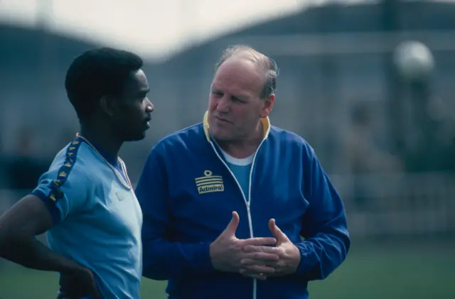 Ron Greenwood with Laurie Cunningham