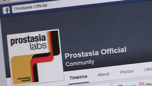 Prostasia, which has at least two Facebook pages, is one of dozens of online sellers found by the BBC