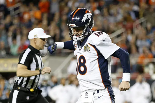 Peyton Manning celebrates