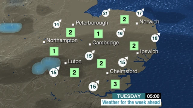 Overnight weather map