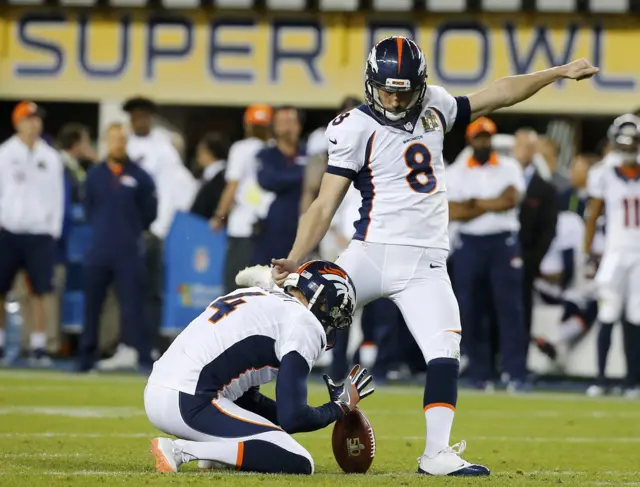 Brandon McManus kicks a field goal