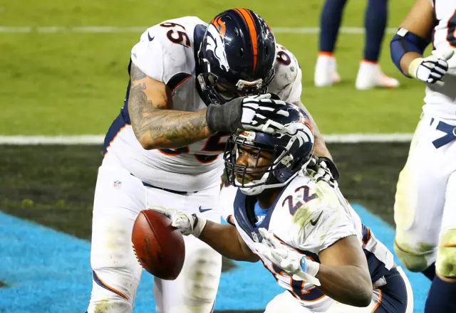 C.J. Anderson celebrates