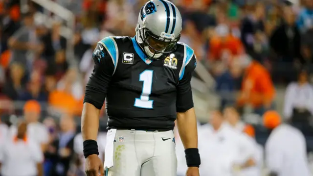 Cam Newton looks dejected