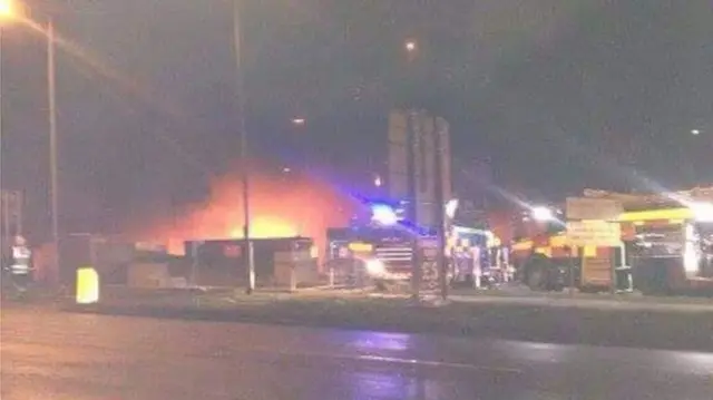 Willow Place shopping centre multi-storey car park on fire