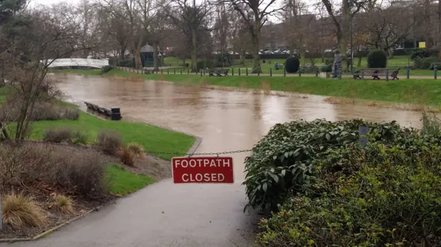 River Sow in Stafford this afternoon