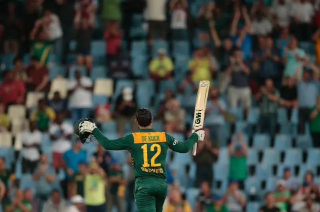 Quinton De Kock celebrates