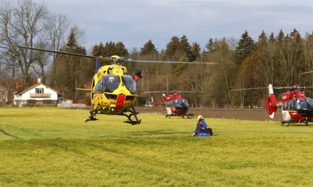Rescue helicopters in Bad Aibling