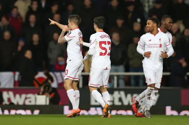 Philippe Coutinho celebrates