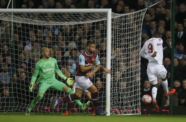 Christian Benteke fails to score