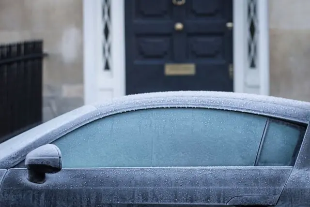 Frost on a car