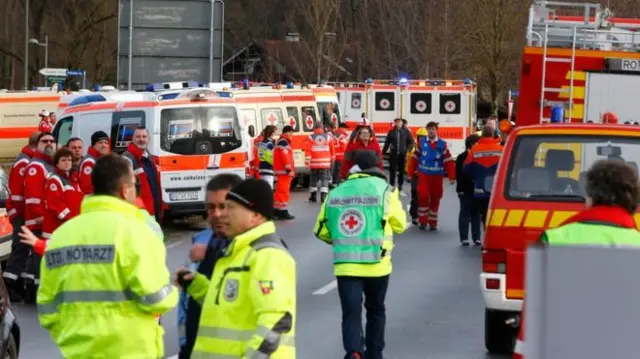 Emergency services at the scene