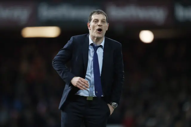 Slaven Bilic shouts instructions