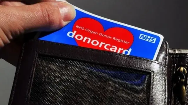 Donar card in wallet