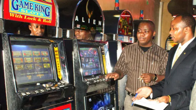 Gambling machine in the casino