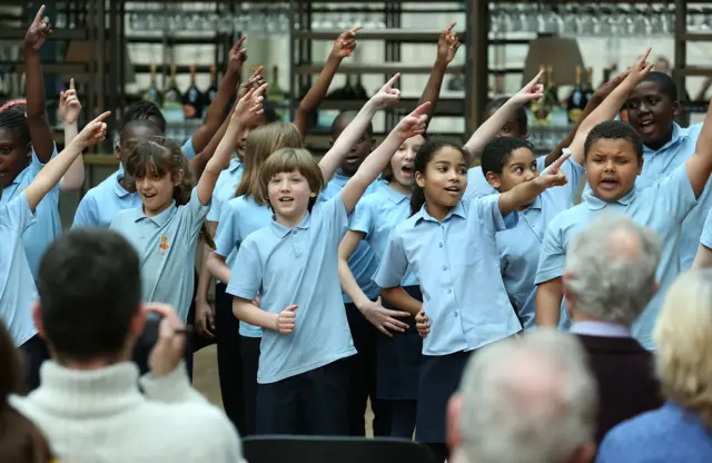 School children at the Royal Opera House