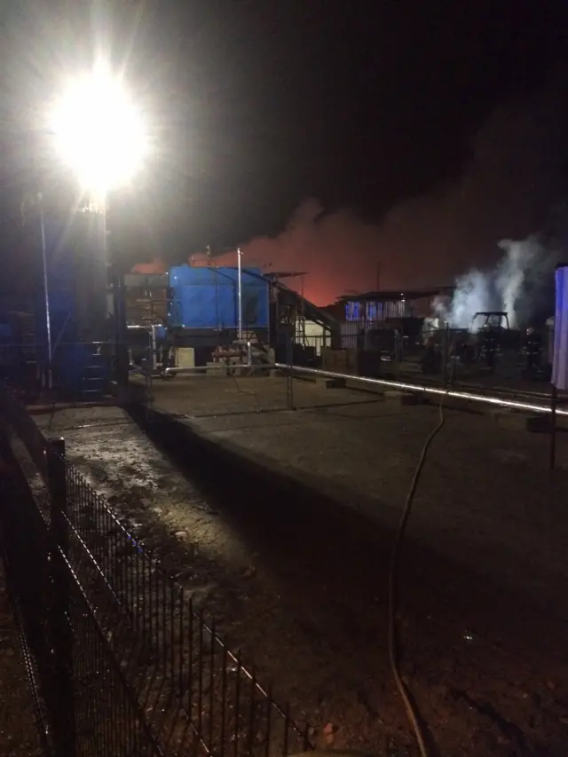 Aarons Road Industrial Estate Fire in Whittlesey