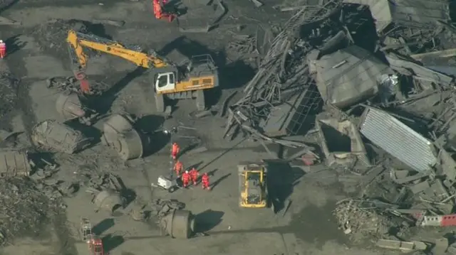 The Didcot Power Station collapse site