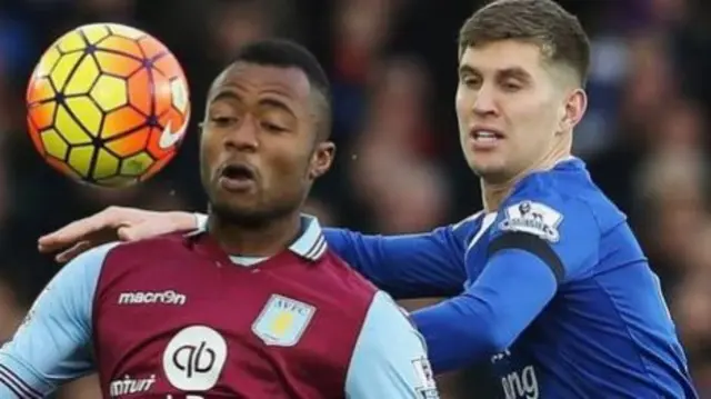 Jordan Ayew and John Stones