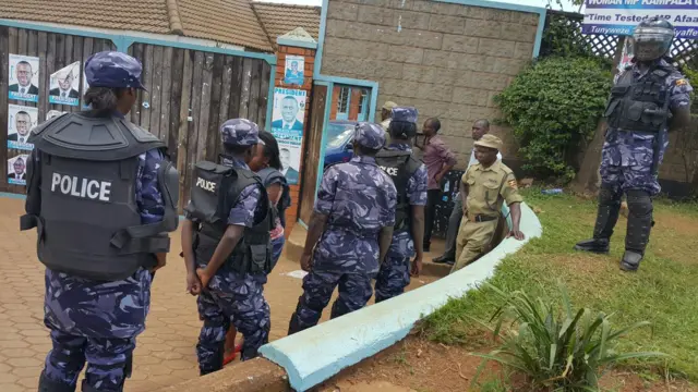 Police at FDC offices