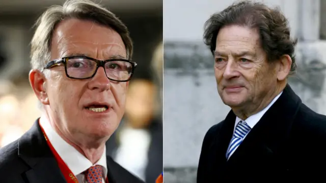 Lord Mandelson and Lord Lawson