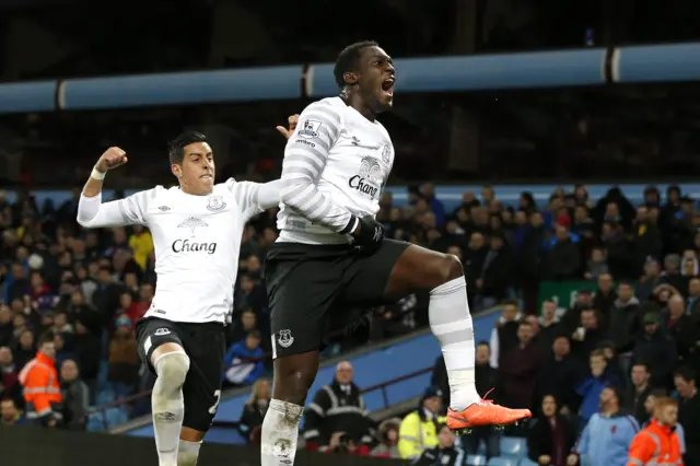 Romelu Lukaku celebrates