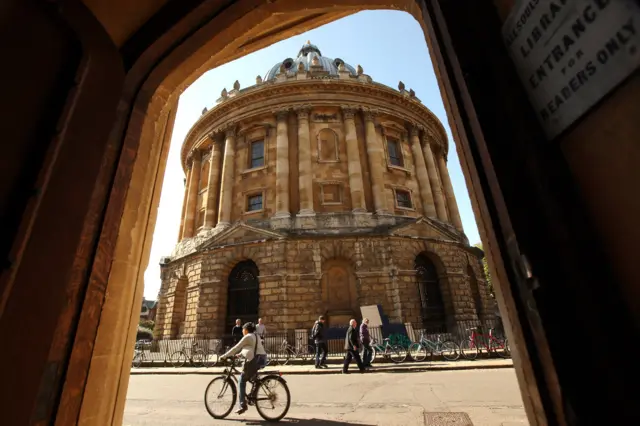 A cyclist in Oxford