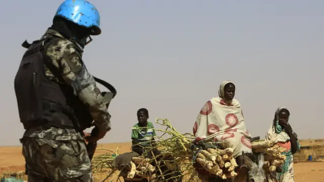 A peacekeeper in Darfur, Sudan