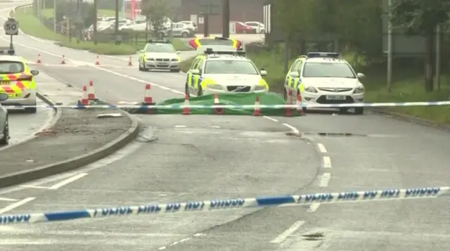 Scene of PC Dave Phillips death