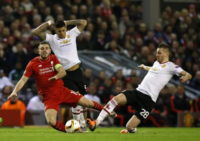 Marcus Rojo and Jordan Henderson