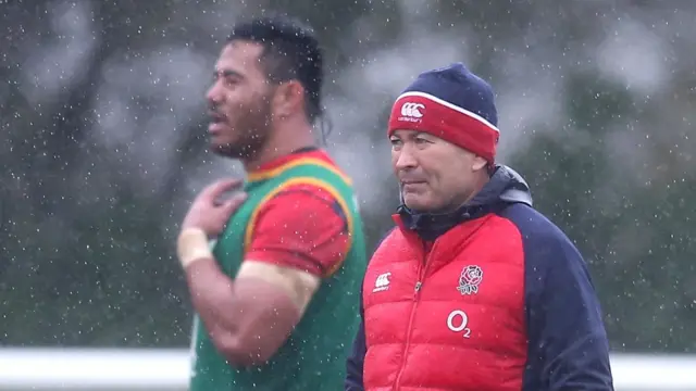 Manu Tuilagi and Eddie Jones