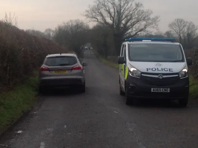 Police vehicle in Old Buckenham