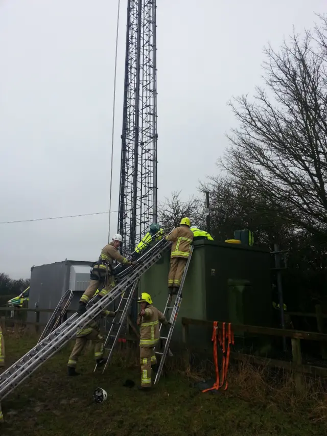 Man being rescued