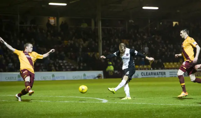 Henri Anier fires Dundee United's opening goal