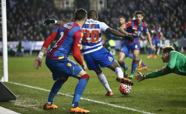 Ola John shoots towards goal